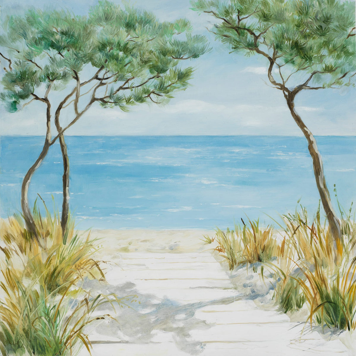 Cuadro Pinos y Playa - #pino_y_jacaranda#