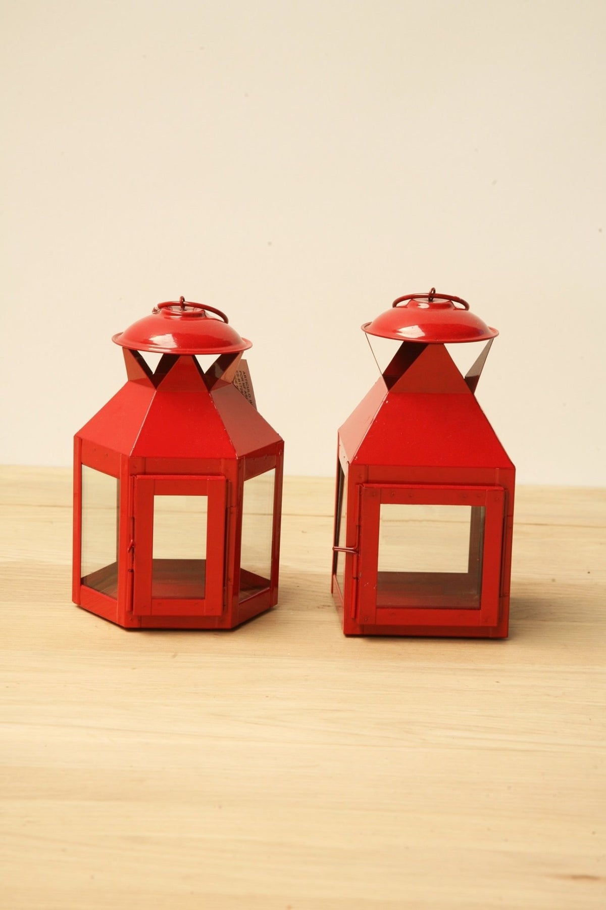 Farol Hexagonal Rojo - #pino_y_jacaranda#
