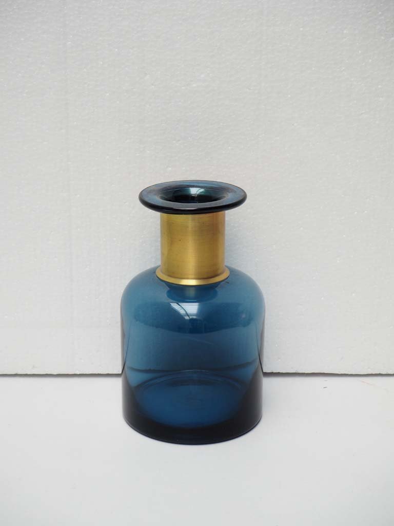 Jarrón Azul y Dorado - #pino_y_jacaranda#