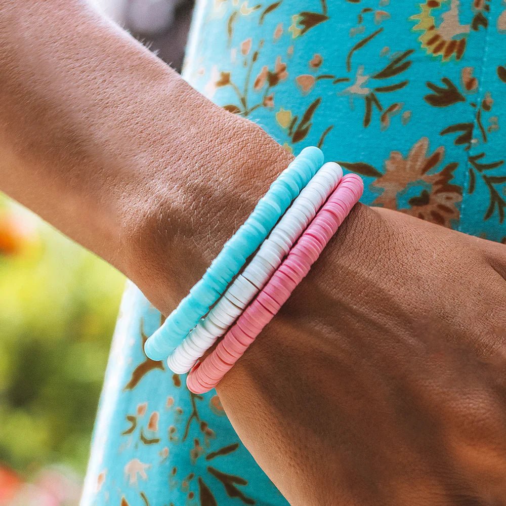 Pulsera Discos Rosa - #pino_y_jacaranda#