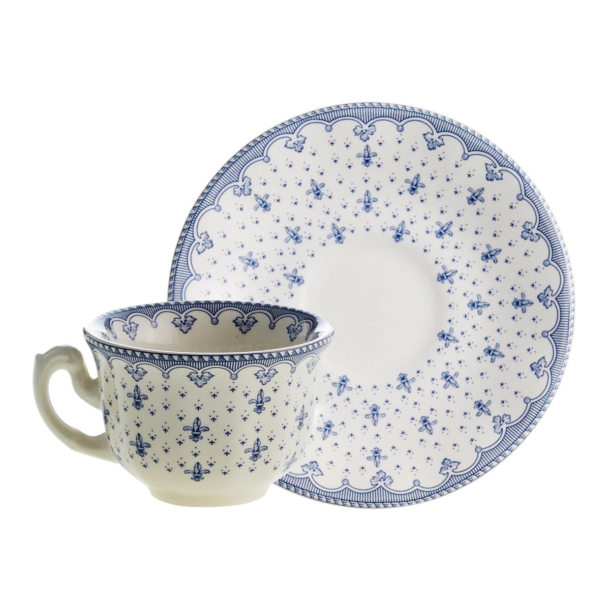Vajilla La Cartuja de Sevilla Colección Flor de Lis Azul - #pino_y_jacaranda#