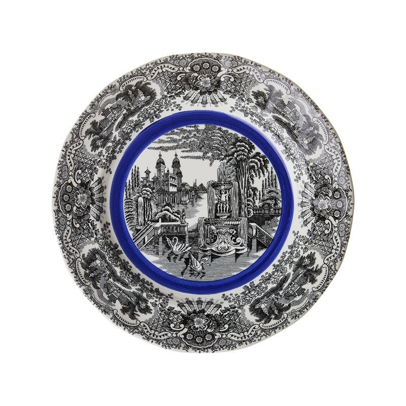 Vajilla La Cartuja de Sevilla Colección Negro Vistas Blue by Aaron Stewart 42 Piezas - #pino_y_jacaranda#