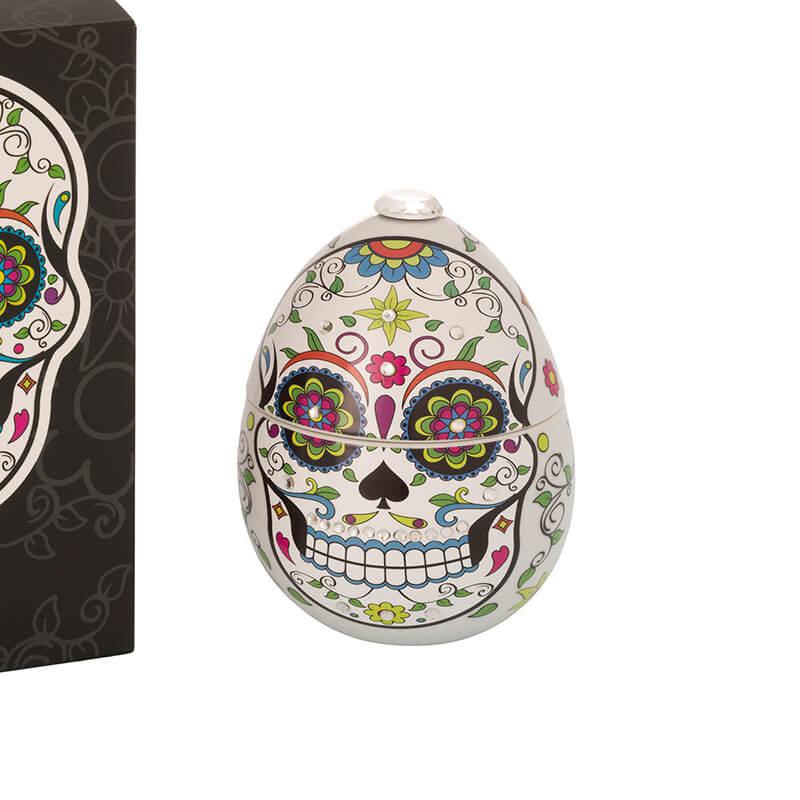 Vela Ladenac Huevo Cerámica Skull Blanco - #pino_y_jacaranda#