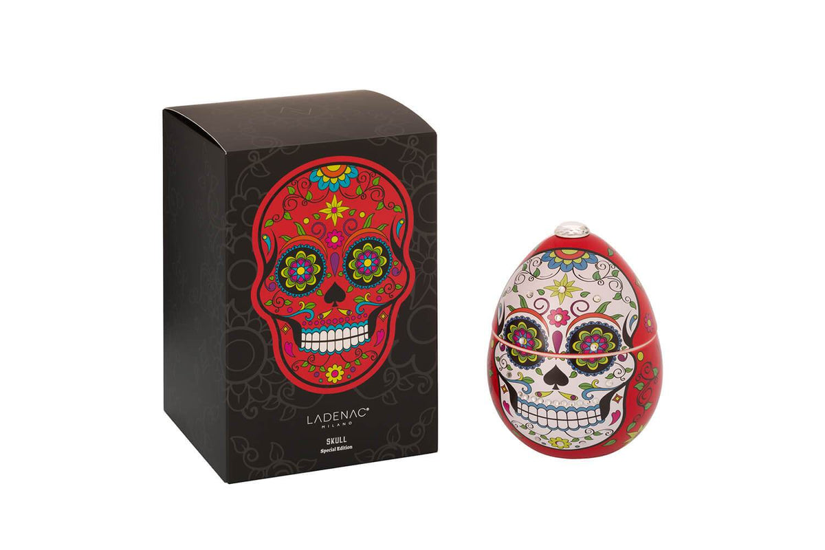 Vela Ladenac Huevo Cerámica Skull Rojo - #pino_y_jacaranda#