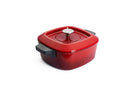 Cacerola cuadrada de hierro fundido Woll Iron 24 x 24 cm rojo chili
