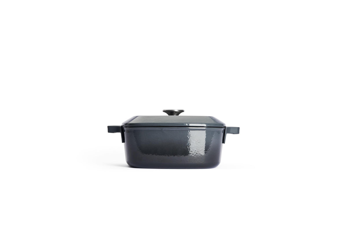 Cacerola cuadrada de hierro fundido Woll Iron 24 x 24 cm gris carbón