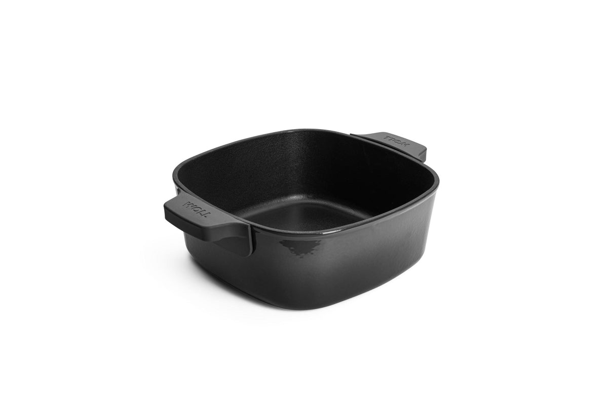 Cacerola cuadrada de hierro fundido Woll Iron 24 x 24 cm gris carbón