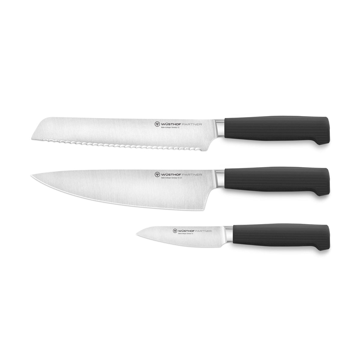 Set de 3 cuchillos Wüsthof Partner pelador, pan y chef