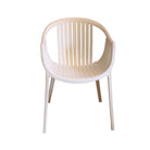 Set de 4 sillas beige con brazos Guaro