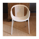 Set de 4 sillas beige con brazos Guaro