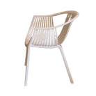 Set de 4 sillas beige con brazos Guaro