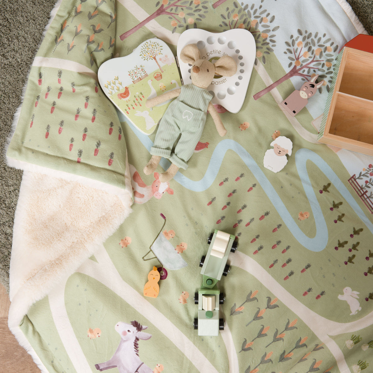 Manta Plaid Infantil Granja