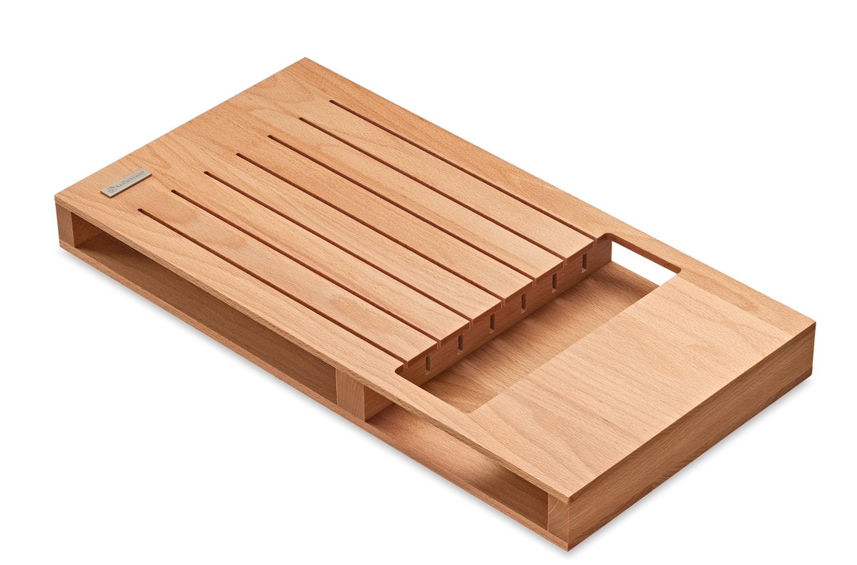 Bandeja de cajón para 7 cuchillos Wüsthof de madera de haya