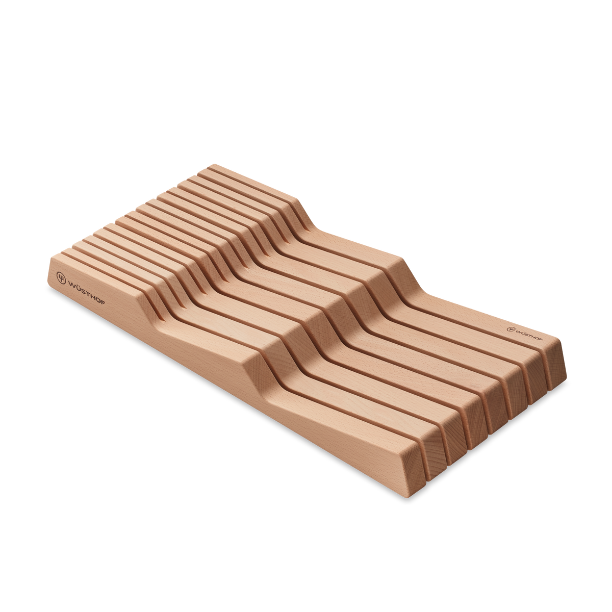 Organizador de cajón para cuchillos Wüsthof de madera de haya