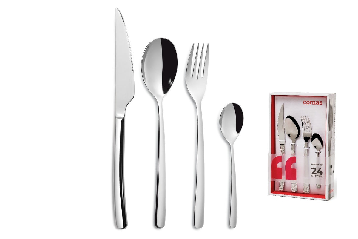 Set de 2 cuberterías de acero inoxidable Cuba Comas