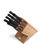 Bloque Kai Wasabi Black de roble con 8 cuchillos