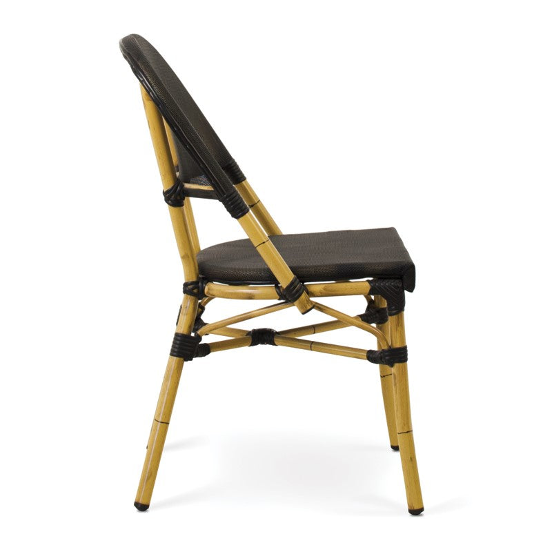 Silla de aluminio efecto ratán Curtis