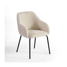 Sillón de comedor tapizado gris piedra Erbalunga