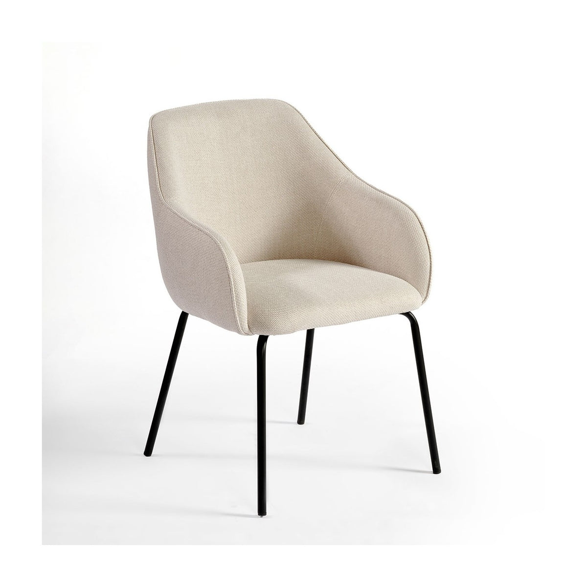 Sillón de comedor tapizado gris piedra Erbalunga