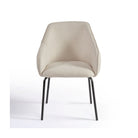 Sillón de comedor tapizado gris piedra Erbalunga