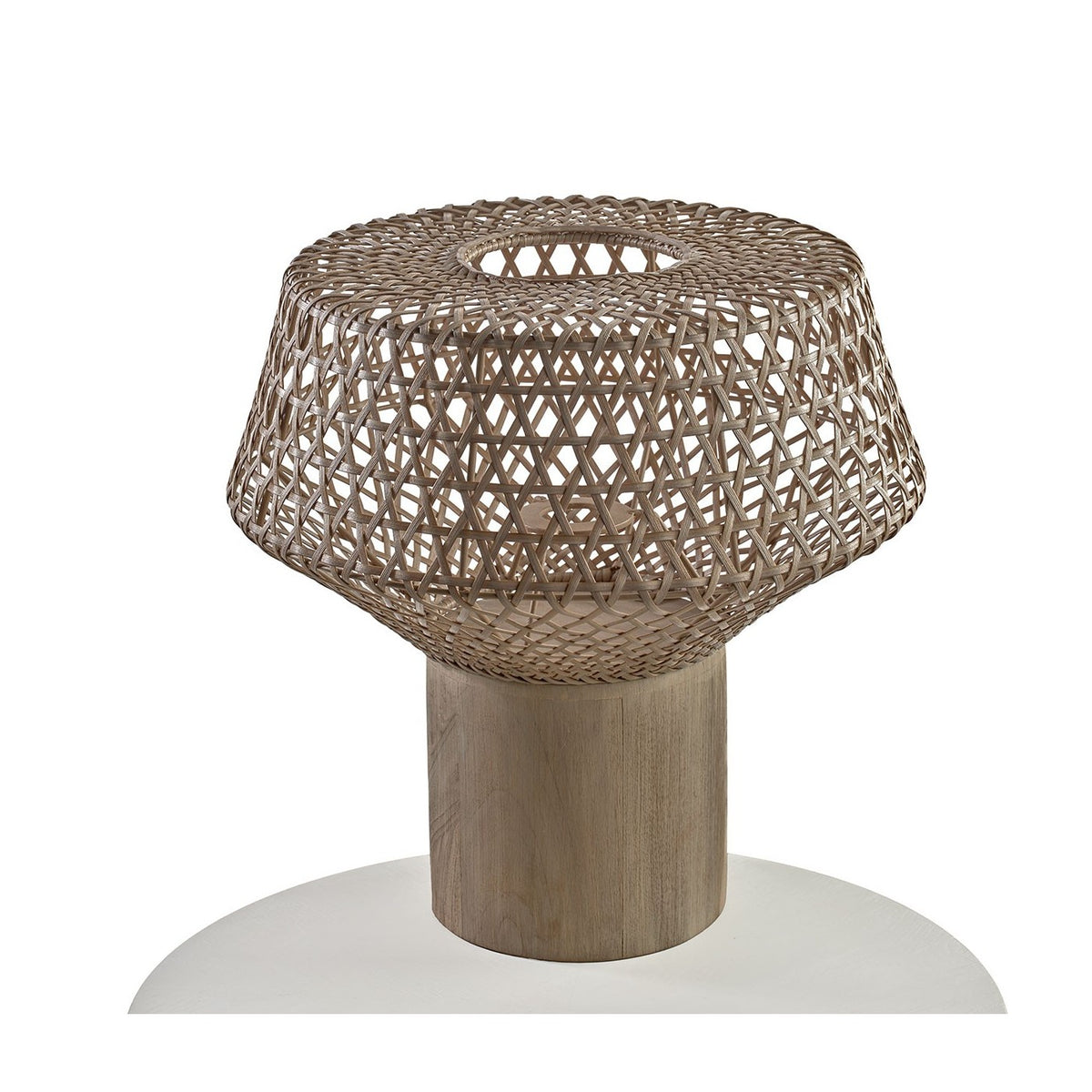 Lámpara de exterior con base de teca y pantalla Taormina