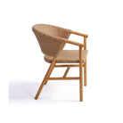 Silla de exterior de teca natural y resina Cala Jondal