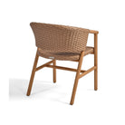 Silla de exterior de teca natural y resina Cala Jondal