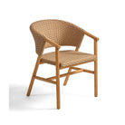 Silla de exterior de teca natural y resina Cala Jondal