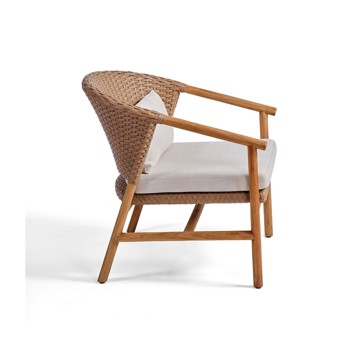 Sillón bajo de teca y resina Cala Comte