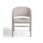 Silla de exterior de teca envejecida y resina Cala Bassa