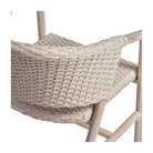 Silla de exterior de teca envejecida y resina Cala Bassa