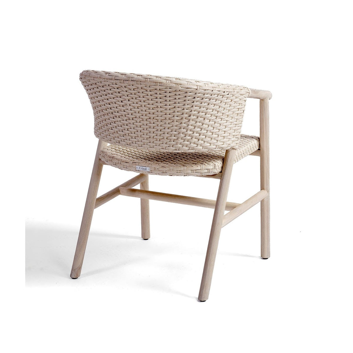 Silla de exterior de teca envejecida y resina Cala Bassa