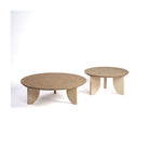 Mesa de centro de fresno y travertino Ksar