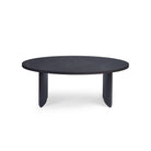 Mesa de comedor ovalada de roble black brown Għajnsielem