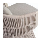 Sillón de comedor de exterior trenzado arena Mtarfa
