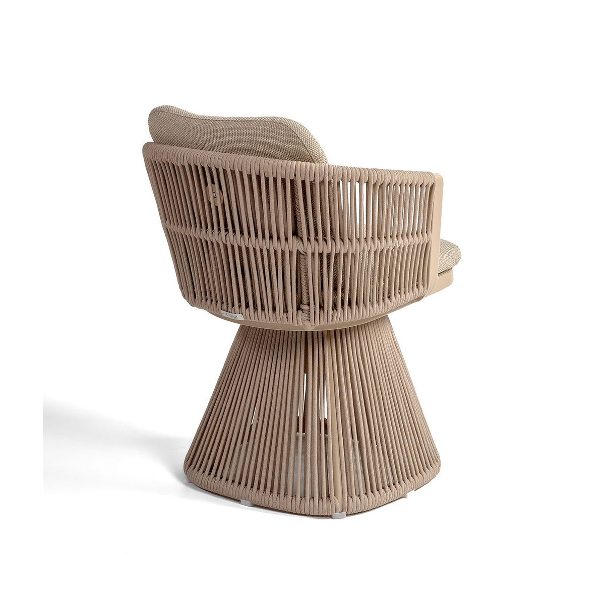 Sillón de comedor de exterior trenzado arena Mtarfa