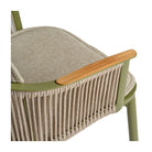 Sillón de comedor de exterior verde oliva y arena Kalkara