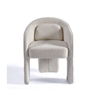 Sillón de comedor tapizado blanco roto Ménerbes