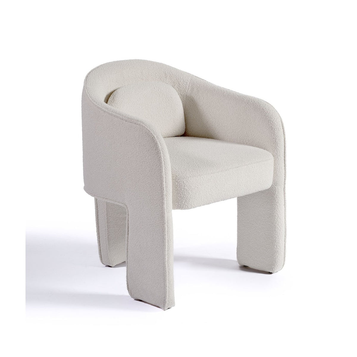 Sillón de comedor tapizado blanco roto Ménerbes