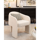 Sillón de comedor tapizado blanco roto Ménerbes