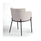Set de 2 sillones tapizados arena y metal negro Roussillon