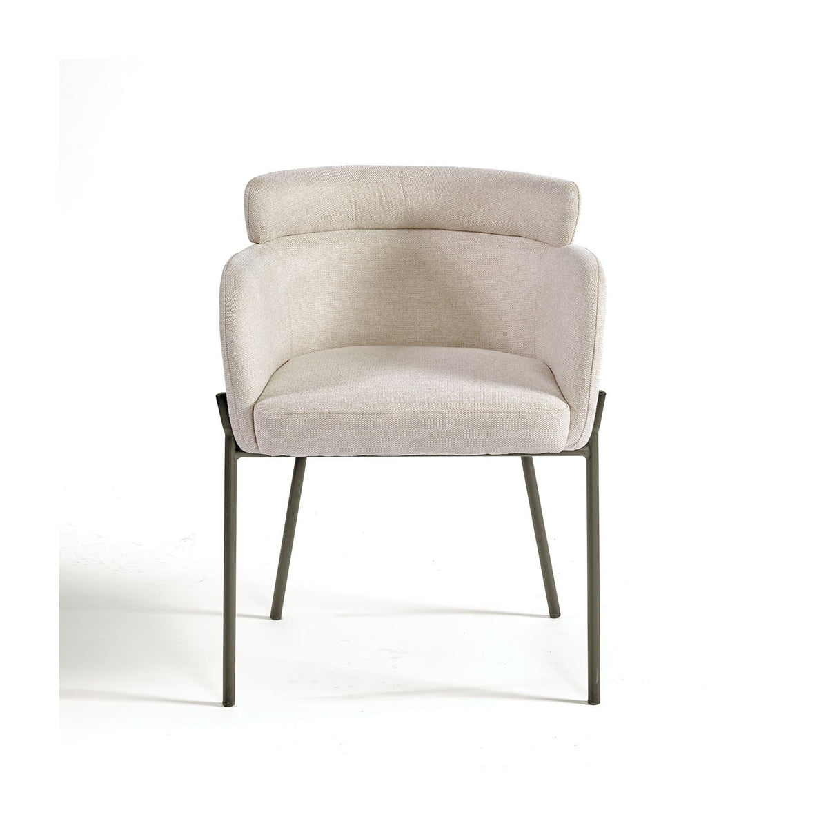 Set de 2 sillones tapizados arena y metal negro Roussillon