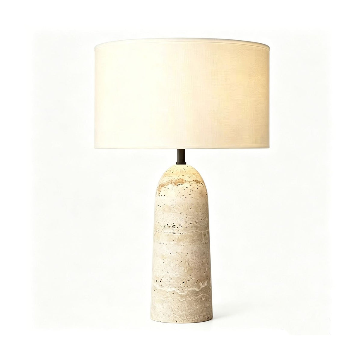 Lámpara de sobremesa de travertino beige Alquézar
