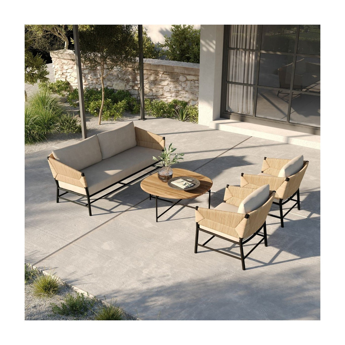 Sillón de exterior de resina y aluminio Cala Pada