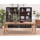Mesa de comedor rectangular de roble con esquinas redondeadas Dieulefit