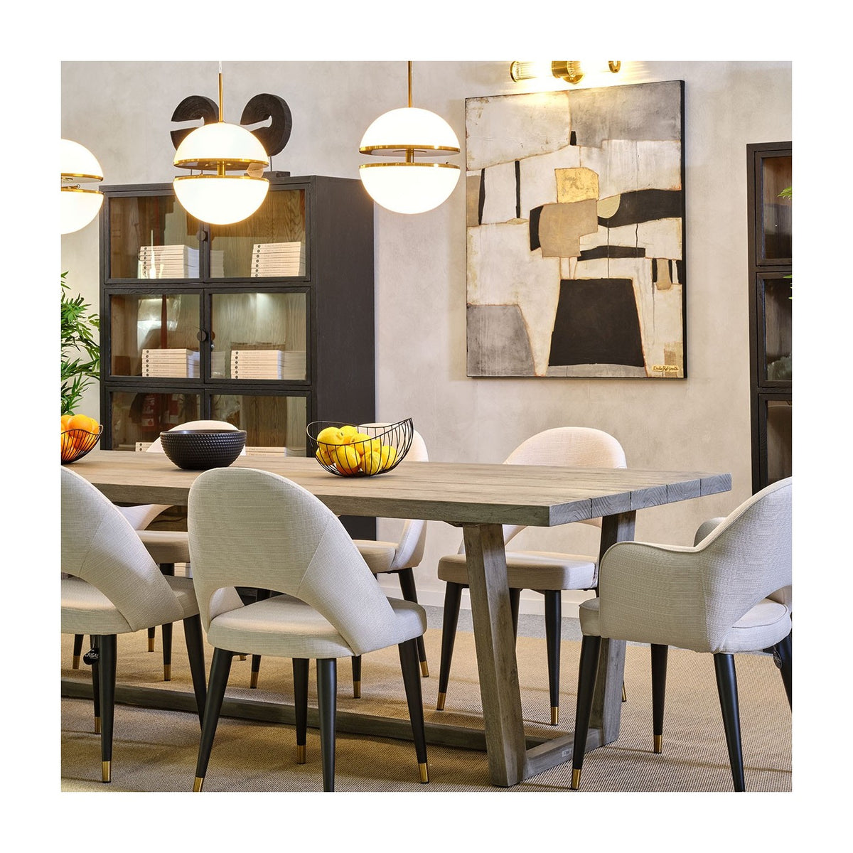 Mesa de comedor rectangular de teca para exterior Évora