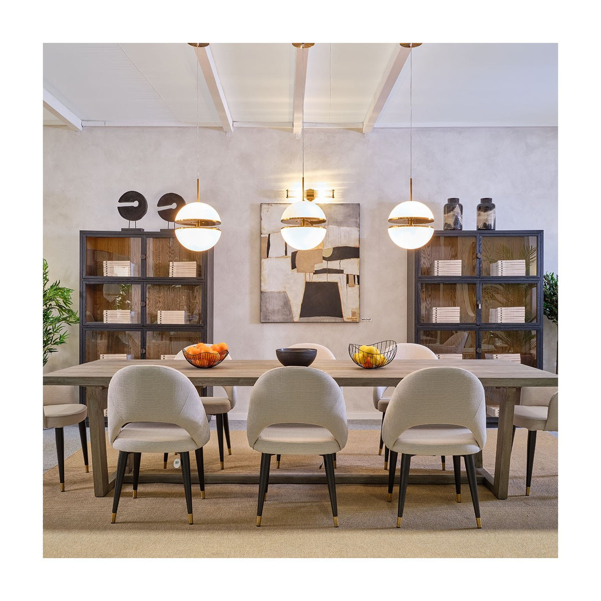 Mesa de comedor rectangular de teca para exterior Évora