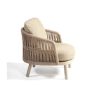 Sillón redondo de exterior de aluminio y cuerda Allariz