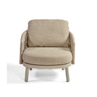 Sillón redondo de exterior de aluminio y cuerda Allariz