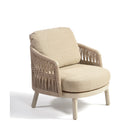 Sillón redondo de exterior de aluminio y cuerda Allariz